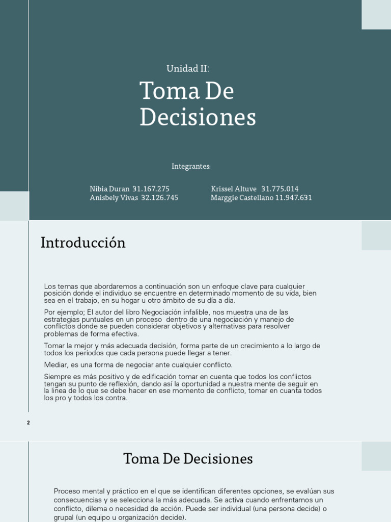 Estrategias Efectivas en Toma de Decisiones | PDF | Negociación | Toma ...
