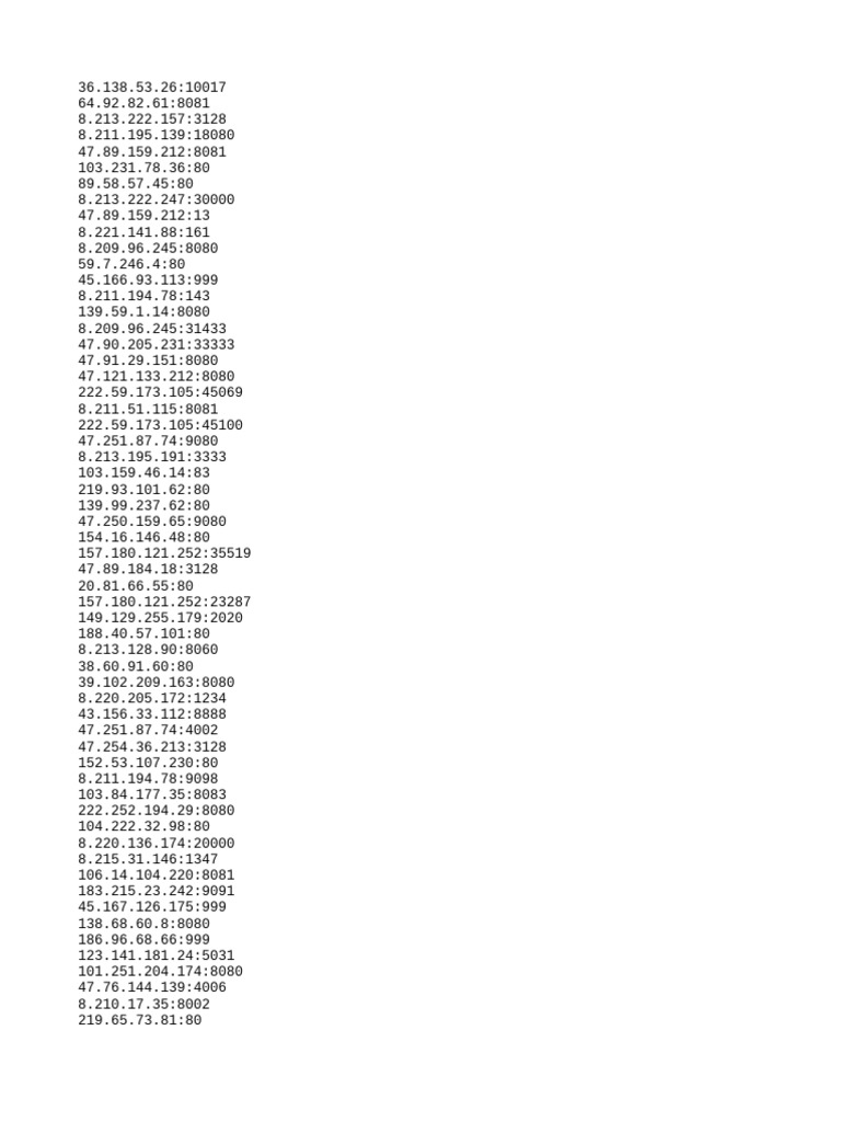 Liste d'adresses IP et ports | PDF