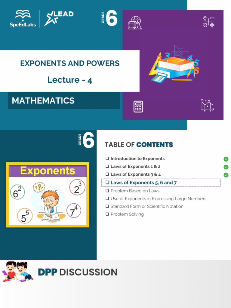 Exponents and Powers L4 | PDF
