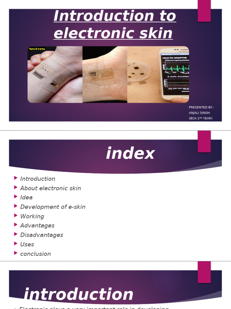 Overview of Electronic Skin Technology | PDF | Sensor | Electricity