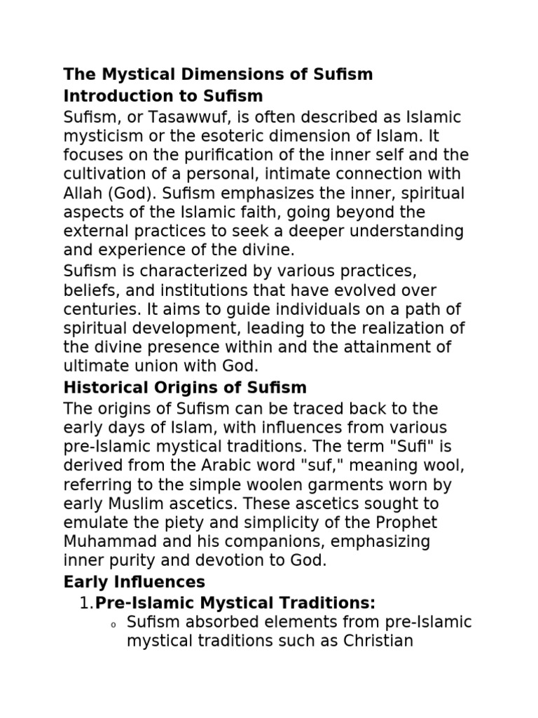 Understanding Sufism: A Spiritual Journey | PDF | Sufism | Spirituality