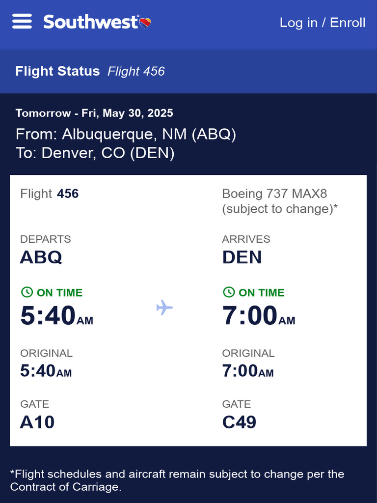 Check Flight Status Southwest Airlines | PDF