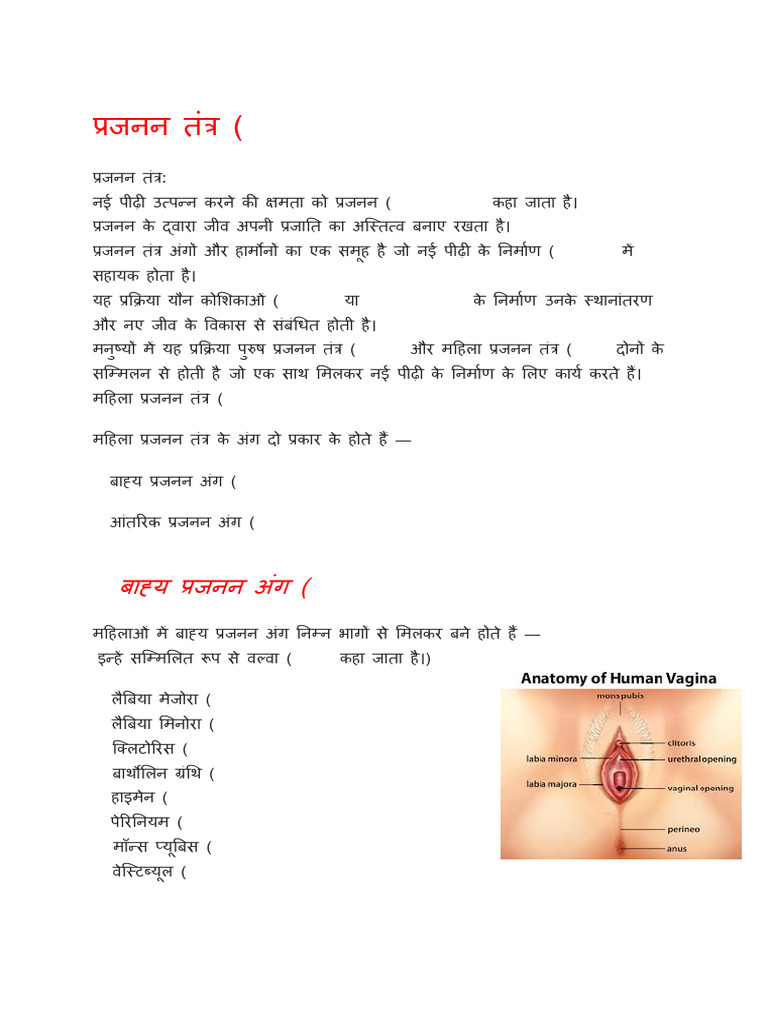 प्रजनन तंत्र | PDF