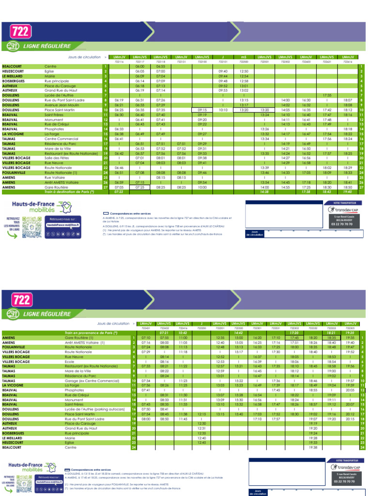 Horaires de circulation des cars 2025-2026 | PDF