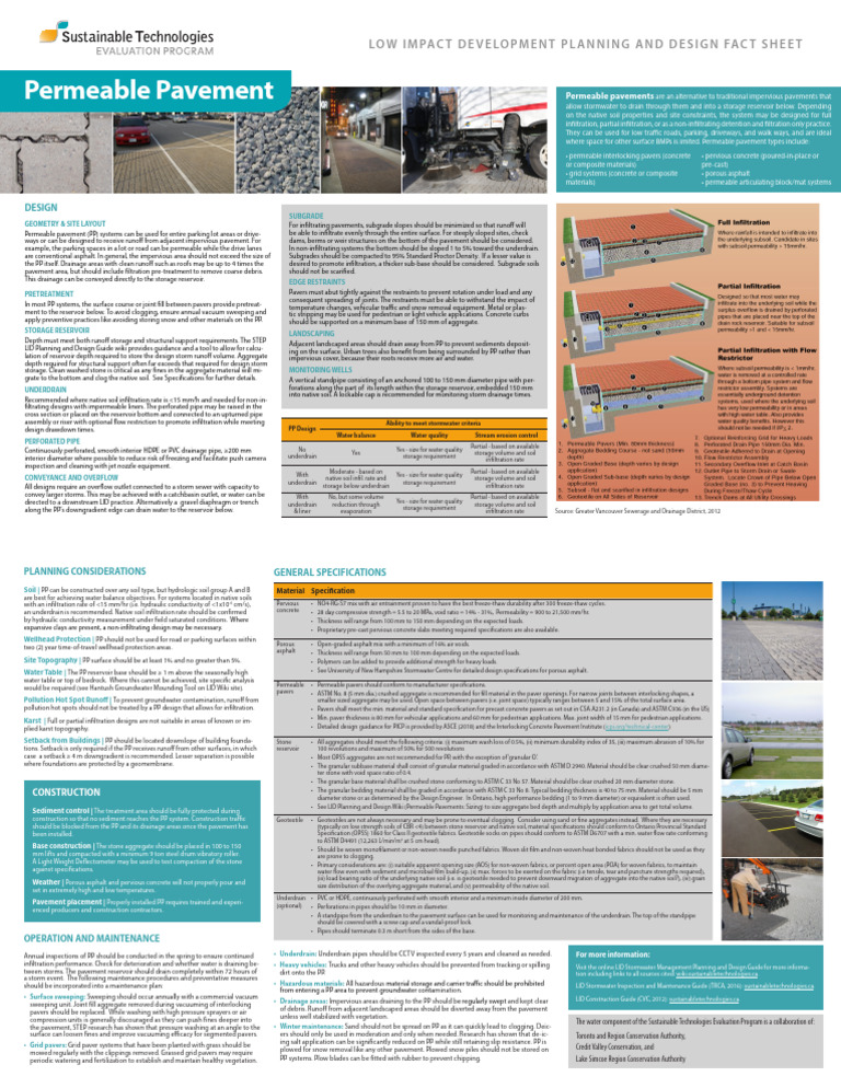 Permeable Pavement Design Guide | PDF | Physical Geography | Building ...