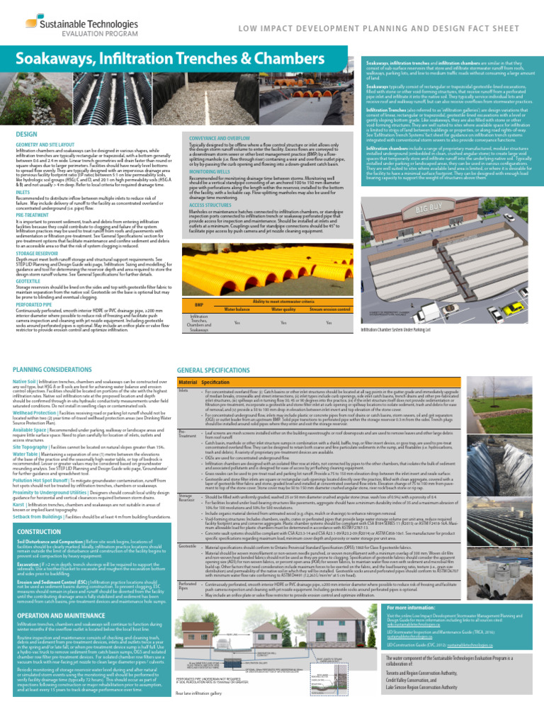 Infiltration Trenches Et Al Final | PDF | Storm Drain | Surface Runoff