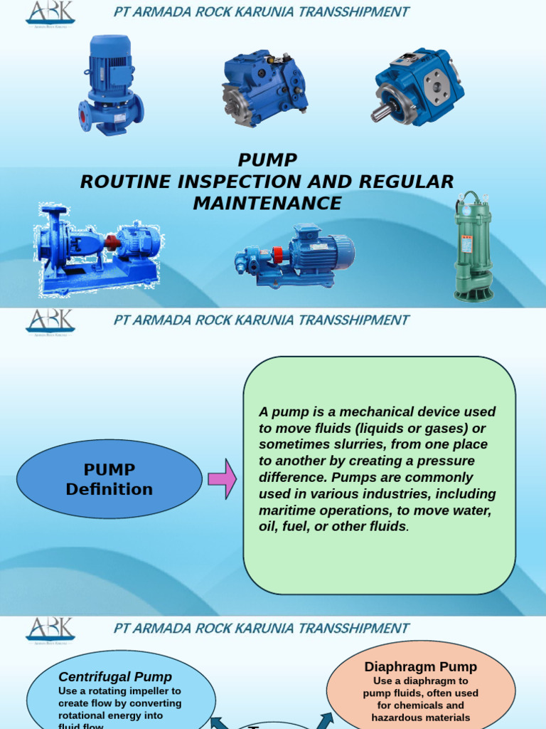 Inspection and Maintenance of Each Kind of Pumps | PDF | Pump | Hydraulics