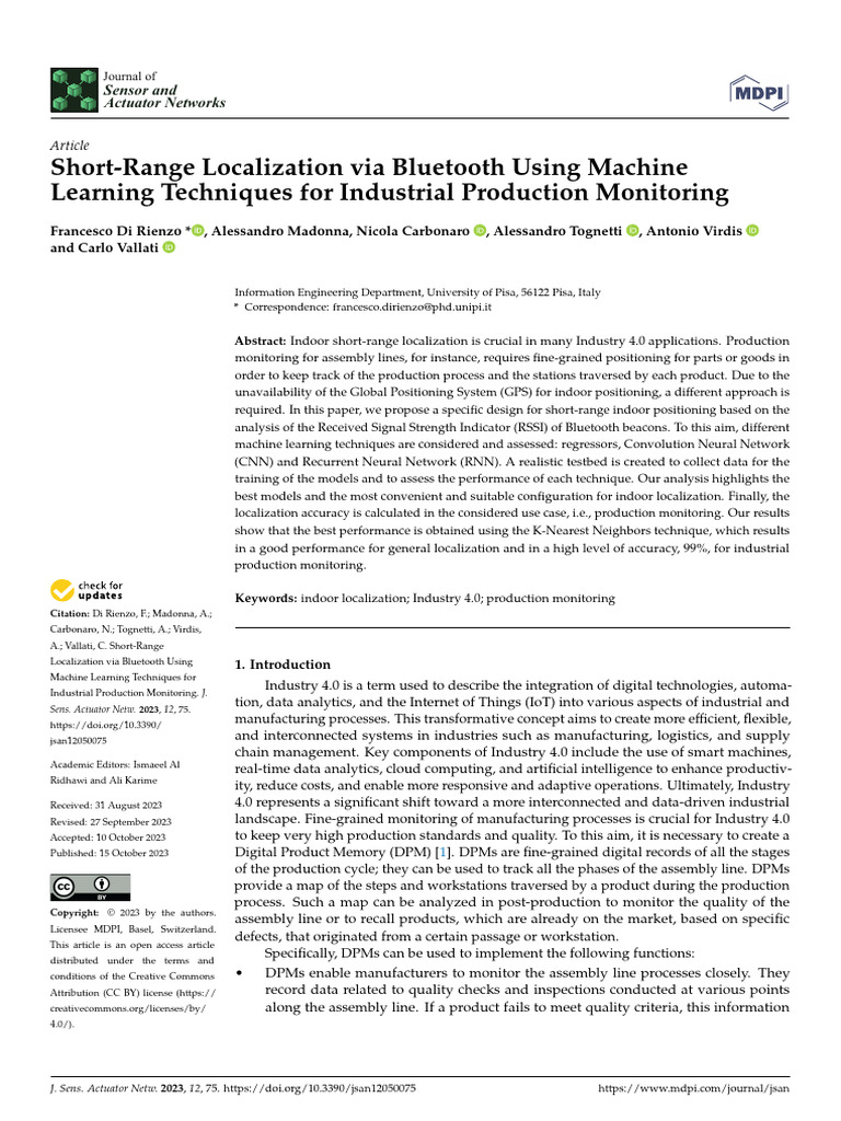 Bluetooth-Based Indoor Localization Techniques | PDF | Ultra Wideband