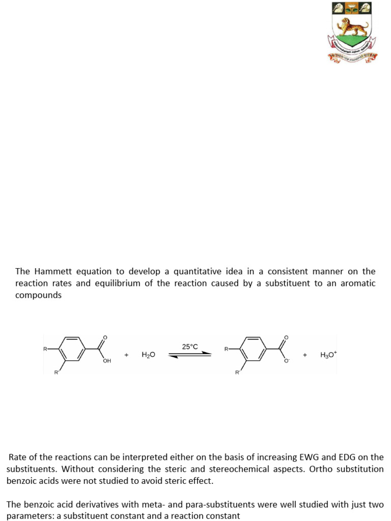 Understanding the Hammett Equation | PDF | Chemistry | Physical Chemistry