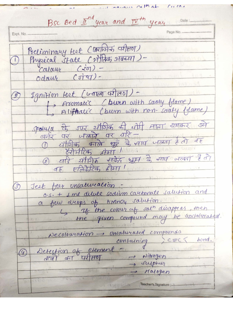 4th Yr Chem. Practical Notes | PDF