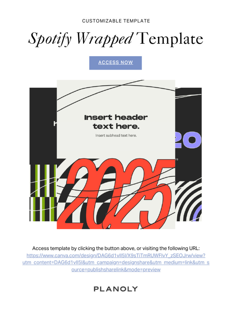 Spotify Wrapped Template Link | PDF