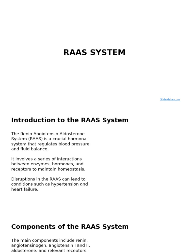 Understanding the RAAS System | PDF | Angiotensin | Endocrine System