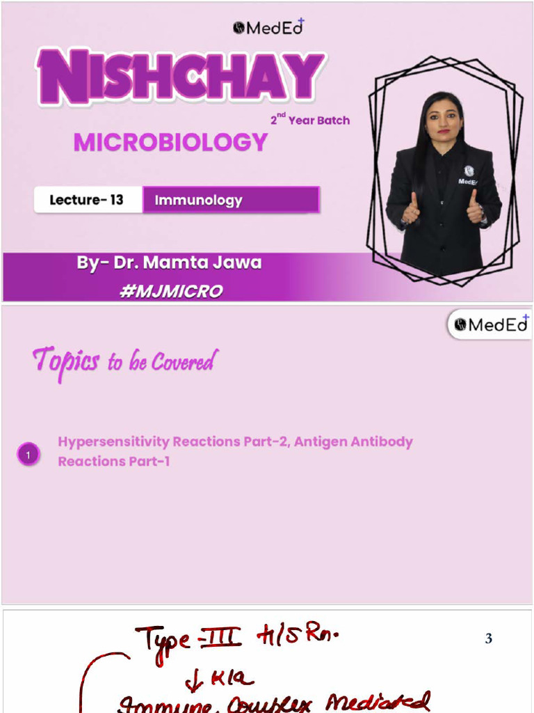 Immunology 13 Class Notes | PDF