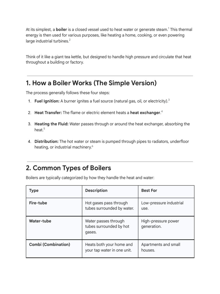 Basic Question Related to Boilers | PDF | Boiler | Heat Exchanger