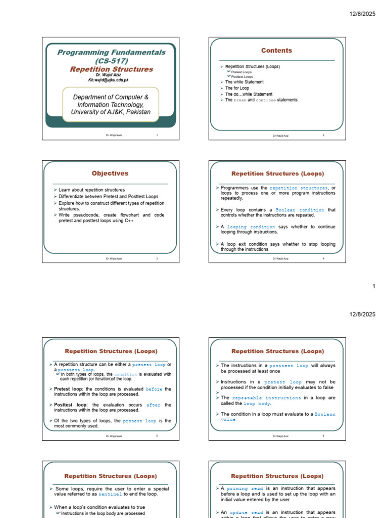 Understanding Loop Structures in C++ | PDF