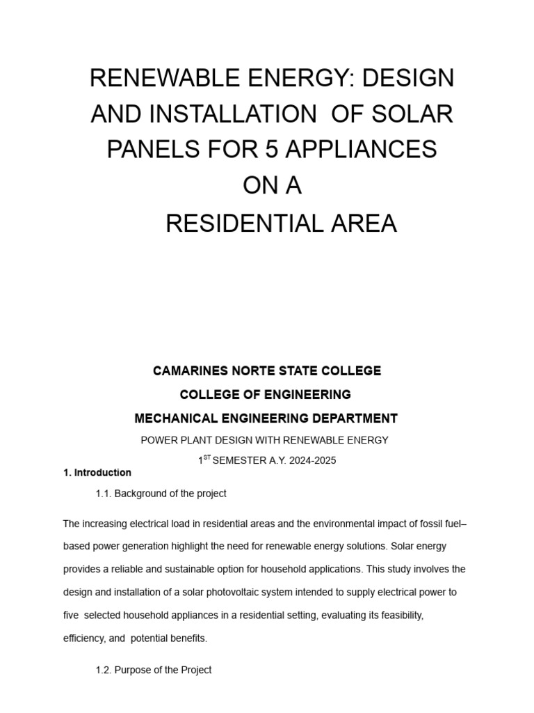 Solar Panel System Design for Homes | PDF | Power Inverter ...