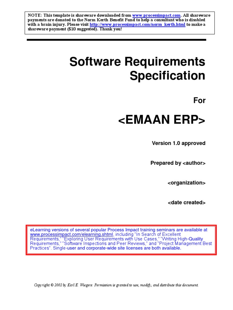 Final SRS | PDF | Enterprise Resource Planning | Debits And Credits