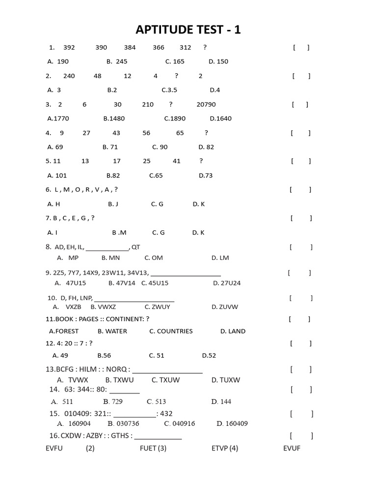 Aptitude Test Questions and Answers | PDF | Chess Openings | Chess Theory