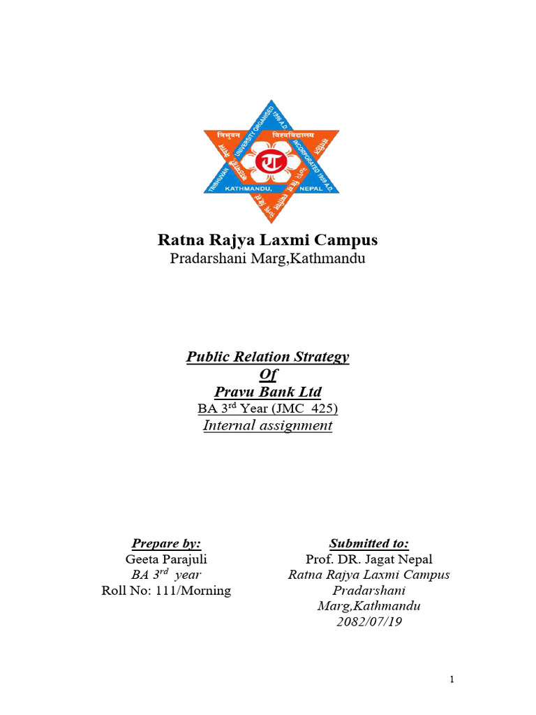 PRS of Pravu Bank | PDF | Banks | Business