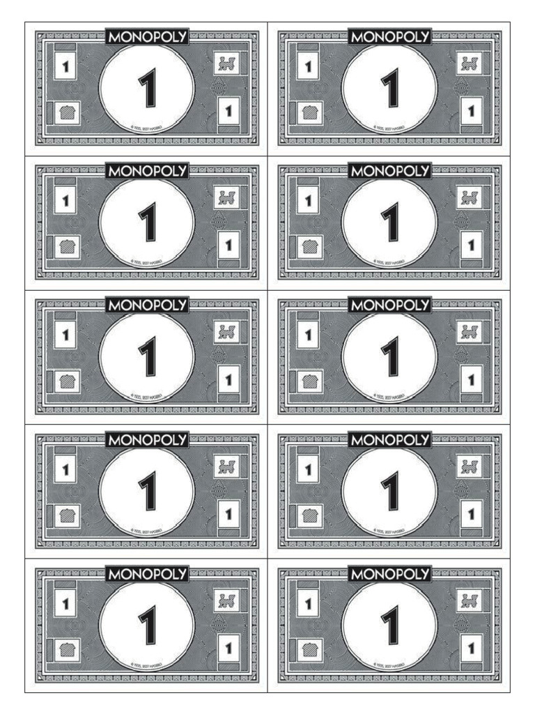 Billete $1 Monopoly | PDF