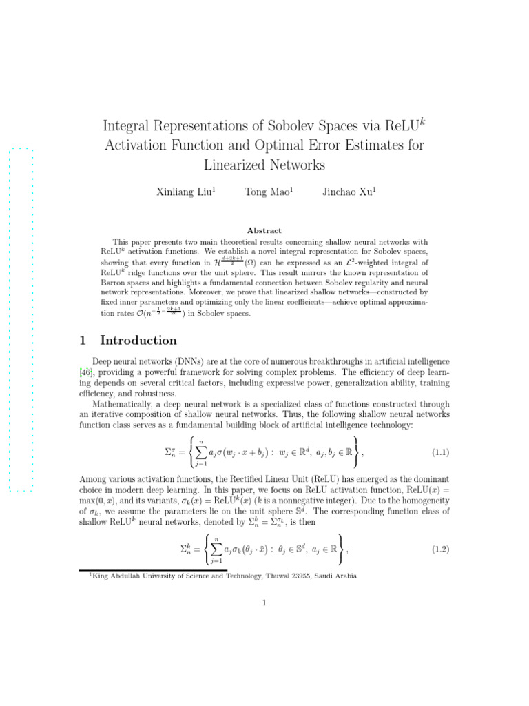 Optimal Error Estimates For Linearized Networks | PDF | Finite Element ...