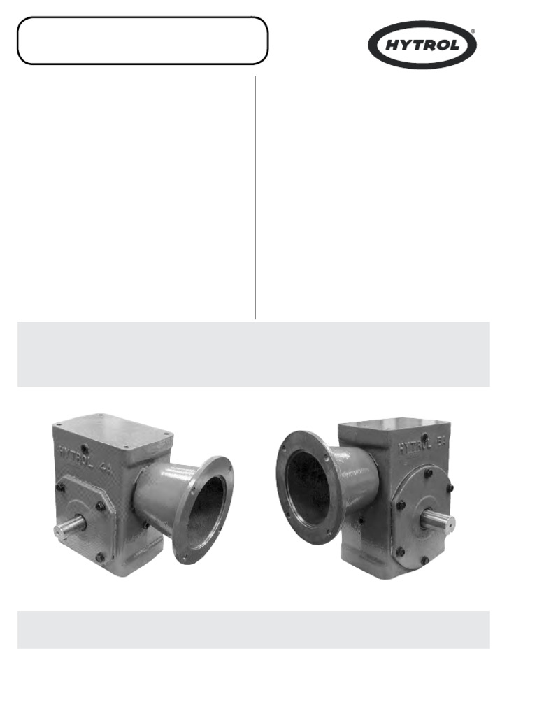 Hytrol Speed Reducer Installation Guide | PDF | Screw | Gear