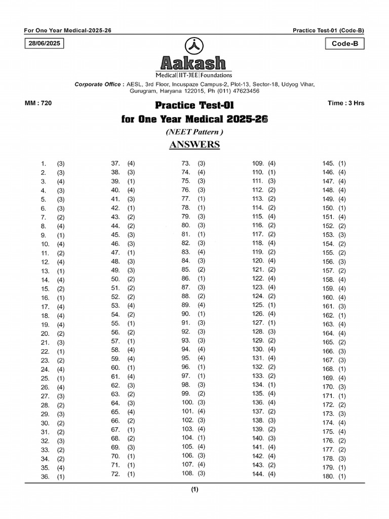Sol - Practice Test-01B CFM (DT 28-06-2025) | PDF