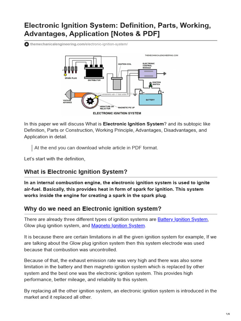 Themechanicalengineering.com-Electronic Ignition System_ Definition ...
