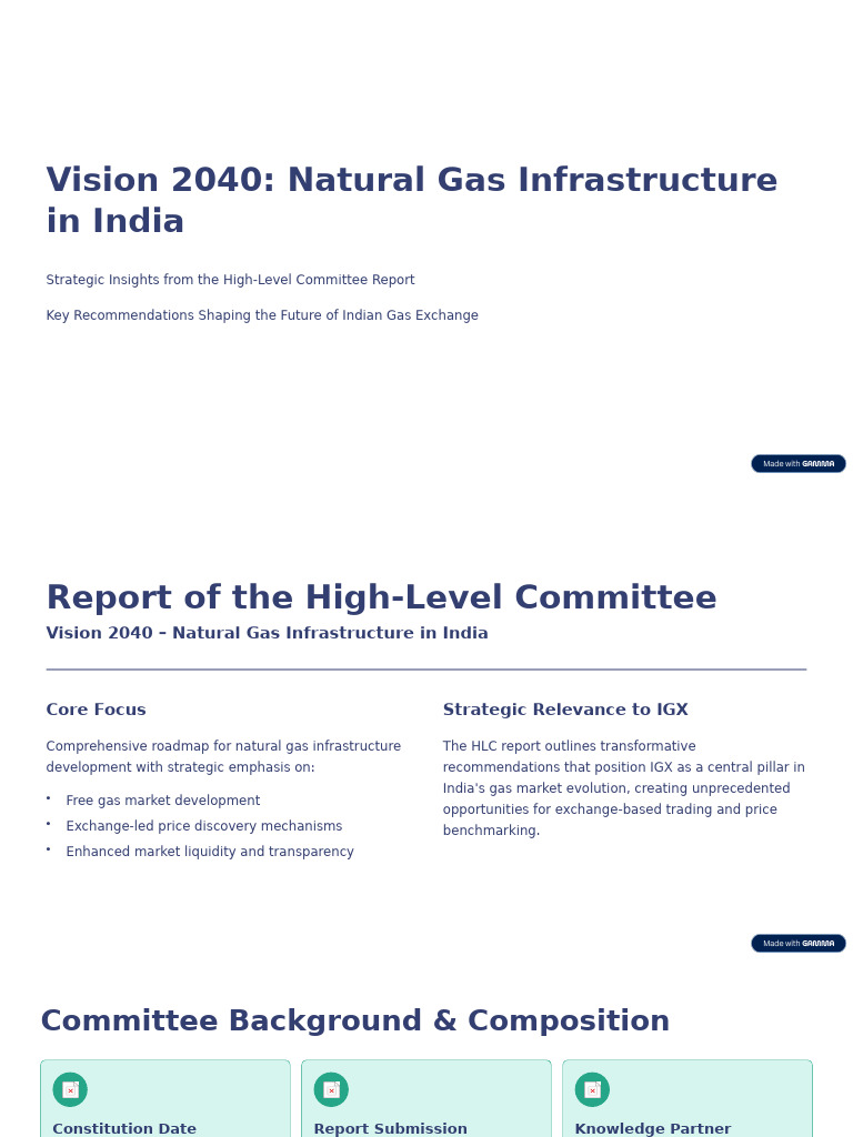 Vision 2040 Natural Gas Infrastructure in India | PDF | Market ...