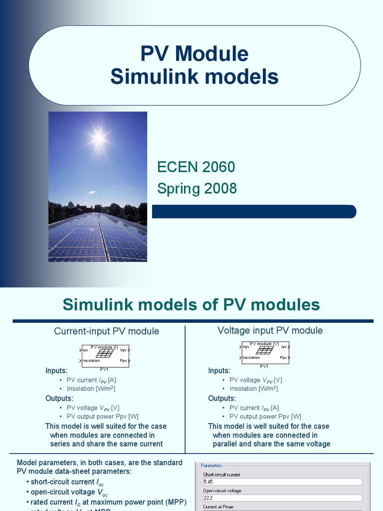 PV Module Model | PDF | Diode | Solar Panel