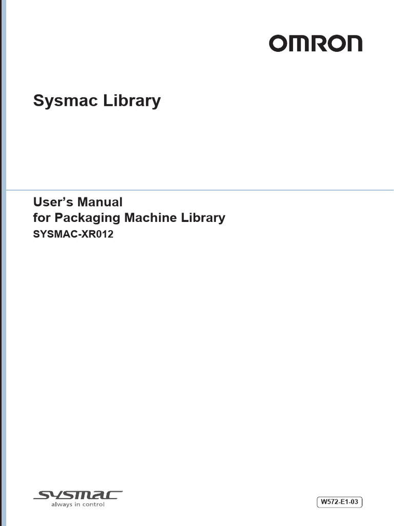 Sysmac Packaging Machine Library Manual | PDF | Personal Computers ...