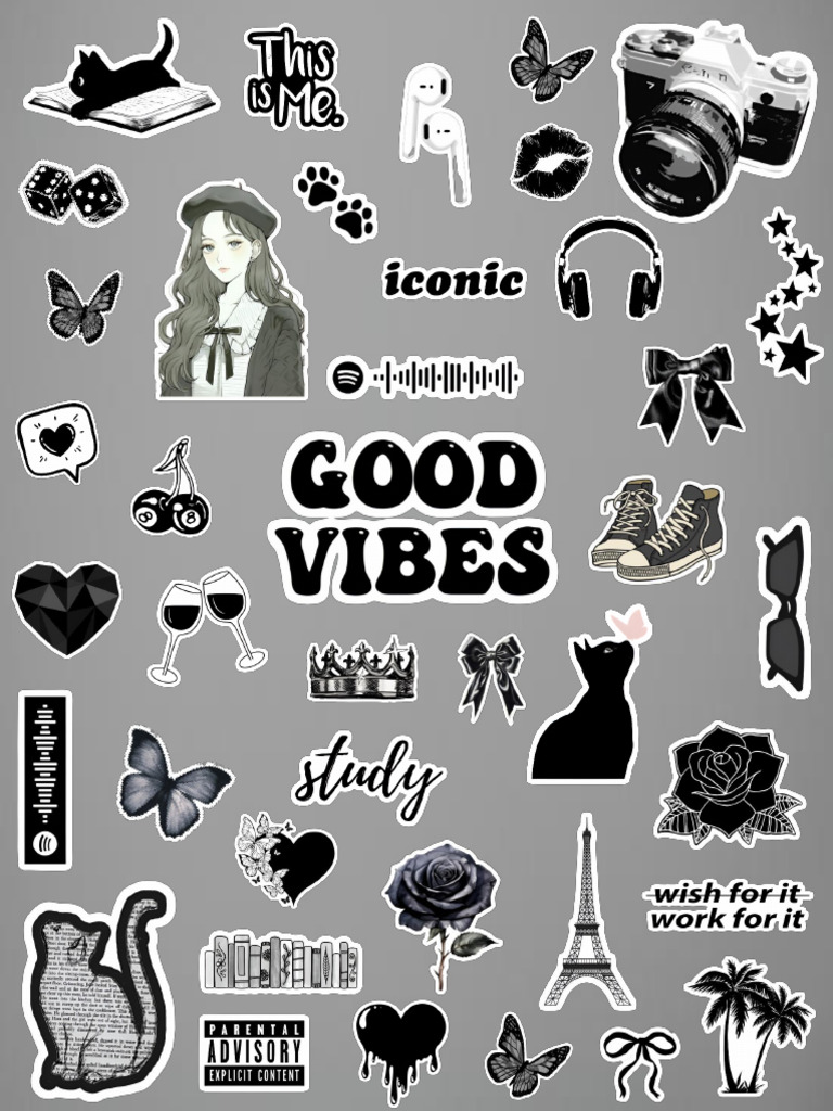 Black Sticker Sheet 1 | PDF