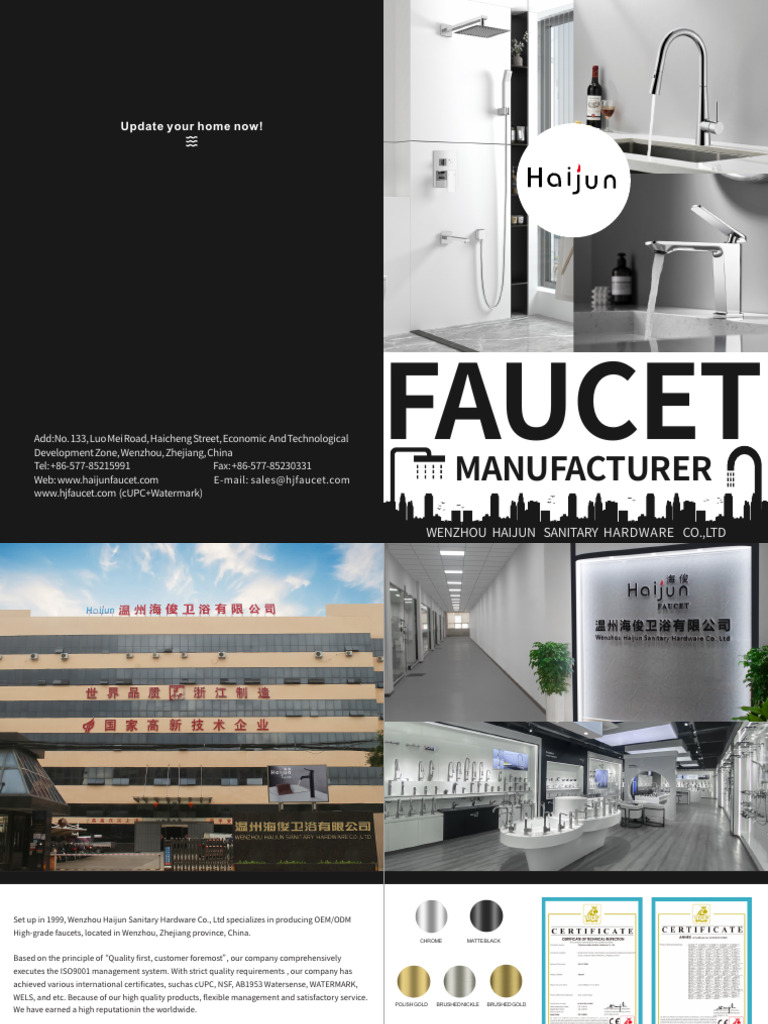 Wenzhou Haijun Faucet Manufacturer | PDF | Tap (Valve) | Water And The ...
