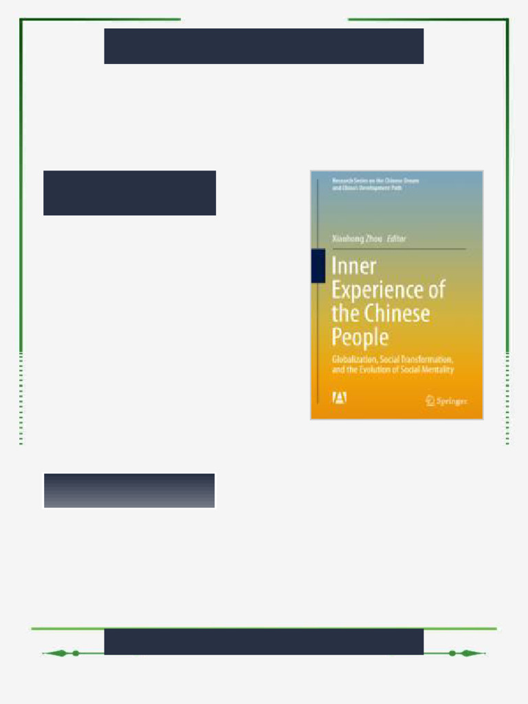 Inner Experience of the Chinese People Globalization Social ...