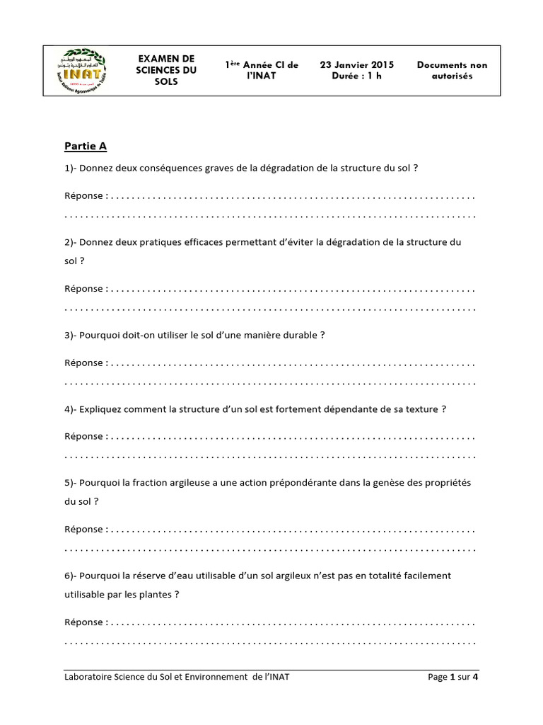 Impact et gestion de la structure du sol | PDF | Sol (pédologie ...