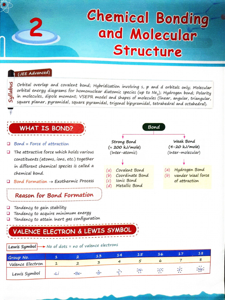 Ch-02_Chemical Bonding and Molecular Structure | PDF