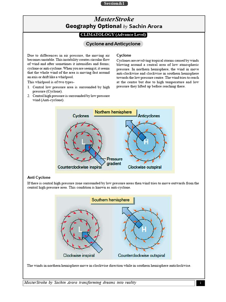 Understanding Cyclones and Anticyclones | PDF | Tornadoes | Thunderstorm