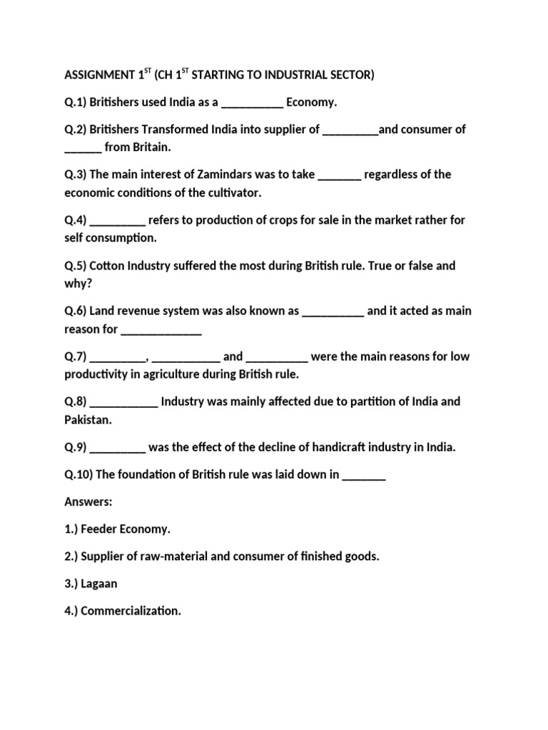 Assignments of Ind. Eco | PDF | Cost Of Living | Workforce
