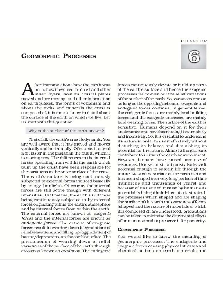 Geomorphic Processes | PDF