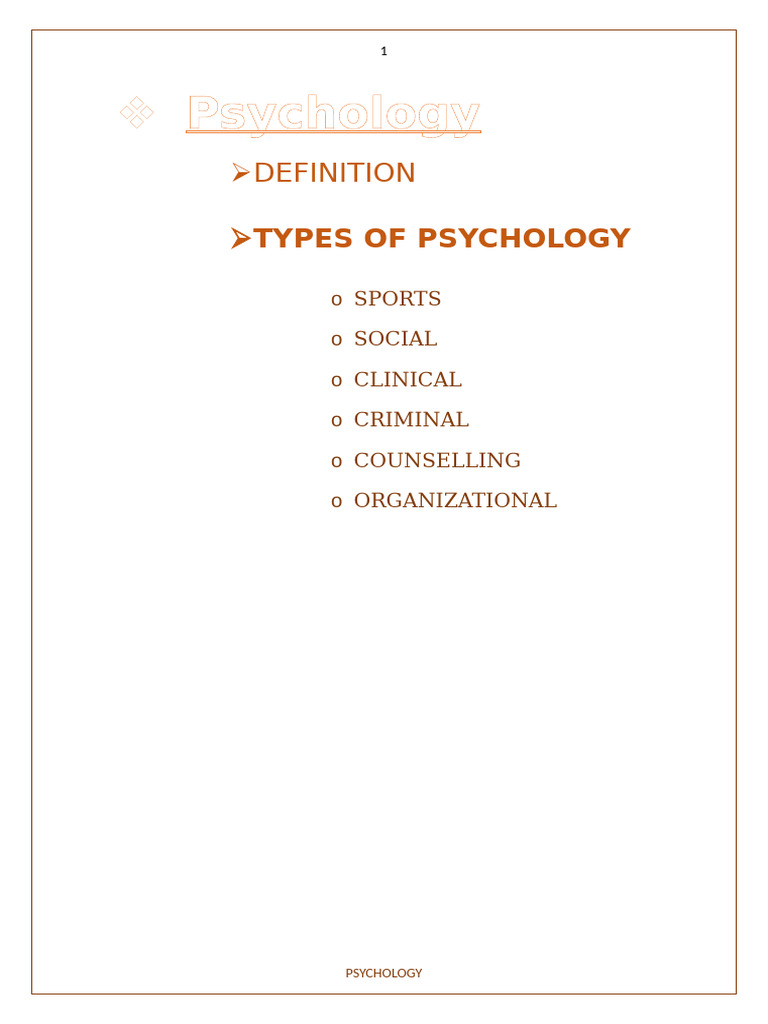 Psychology | PDF | Psychology | Behavioural Sciences