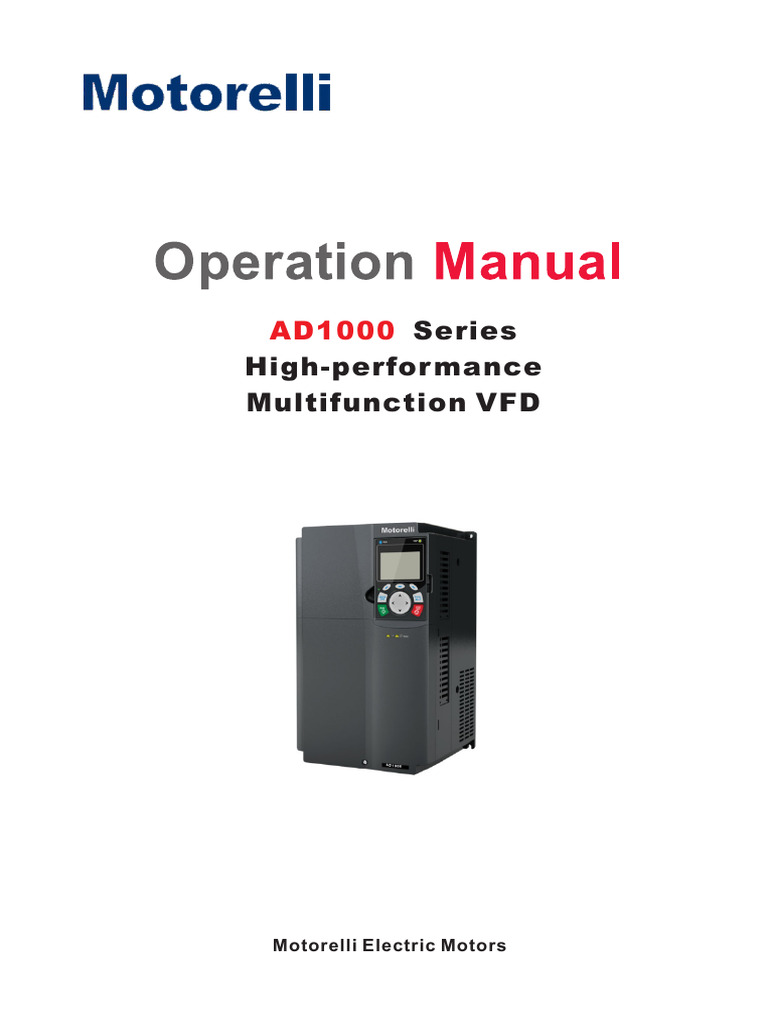 AD1000 Series High-Performance VFD | PDF | Electricity | Electrical ...