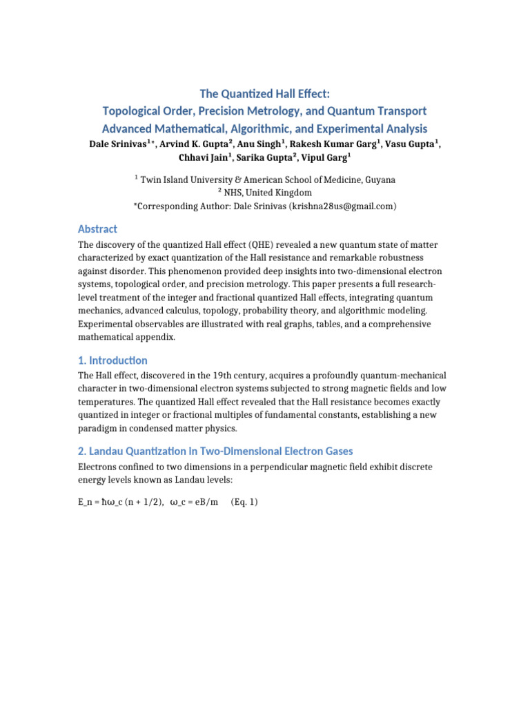 Understanding the Quantized Hall Effect | PDF | Quantum Mechanics ...