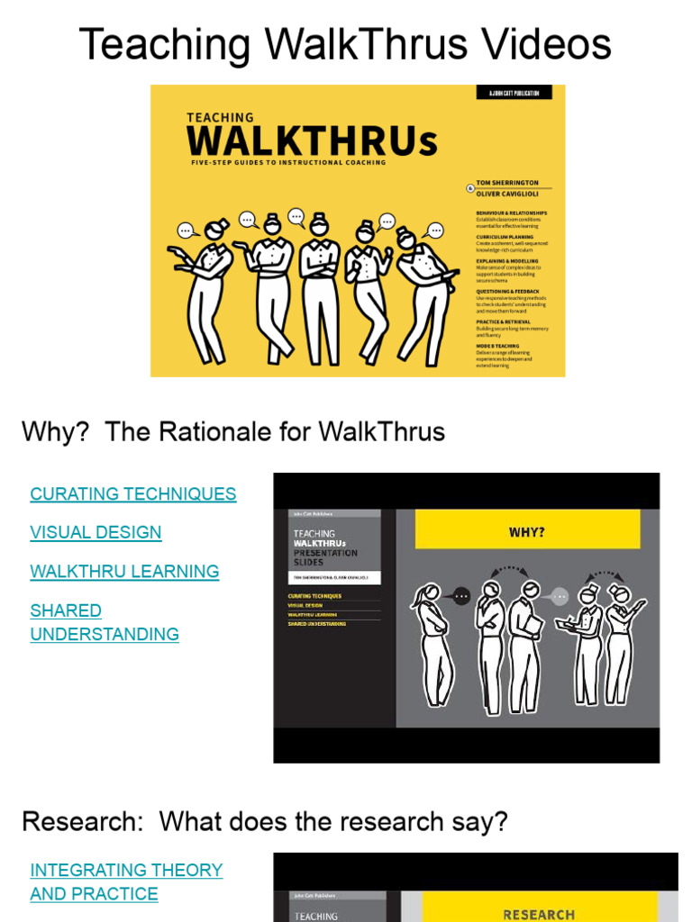 Effective Teaching WalkThrus Guide | PDF