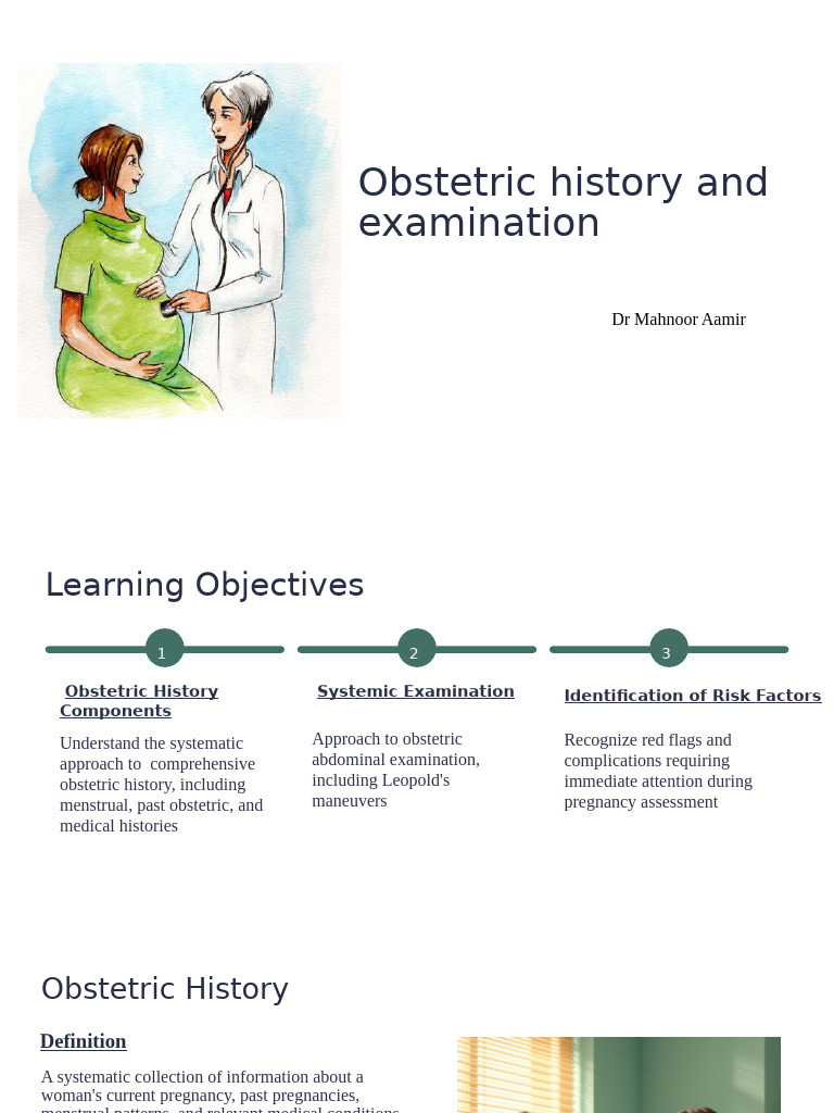 Comprehensive Obstetric History Guide | PDF | Pregnancy | Obstetrics