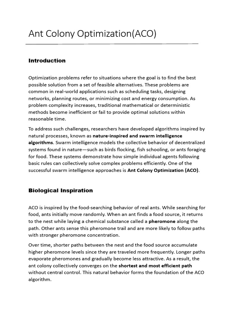 Ant Colony Optimization Explained | PDF | Applied Mathematics | Algorithms