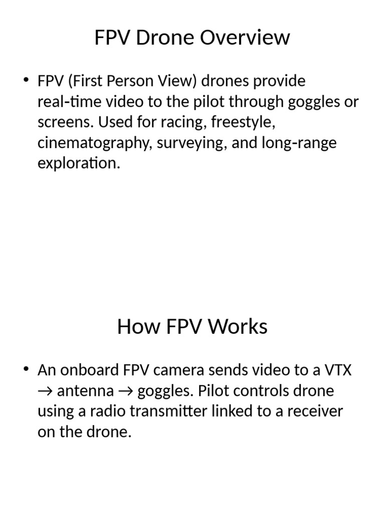 Comprehensive FPV Drone Guide | PDF | Unmanned Aerial Vehicle | Flight