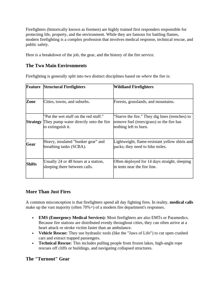 Firefighters | PDF | Firefighter | Firefighting