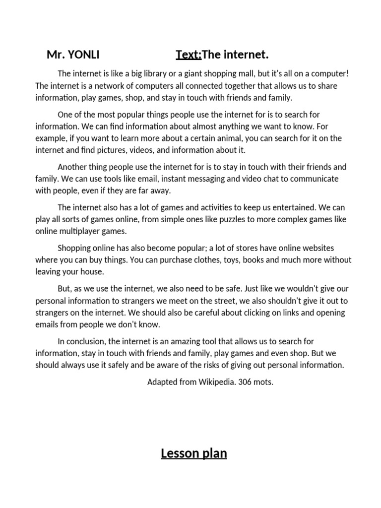 The internet upper sixth D LUD | PDF | Internet | Reading Comprehension