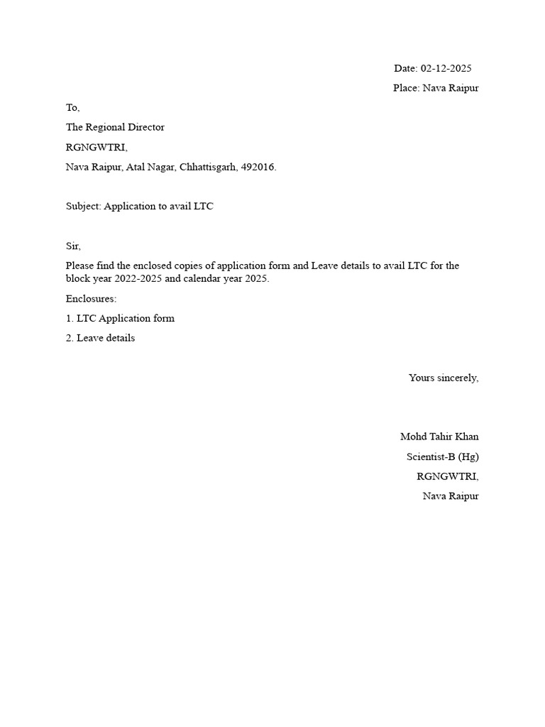 LTC Application Submission 2025 | PDF
