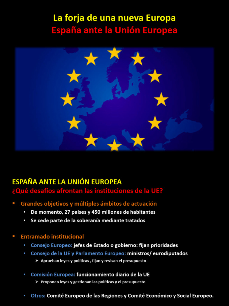 Desafíos y participación de España en la UE | PDF | Unión Europea | España